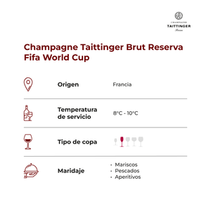 Champagne Taittinger Brut Reserva Fifa Word Cup